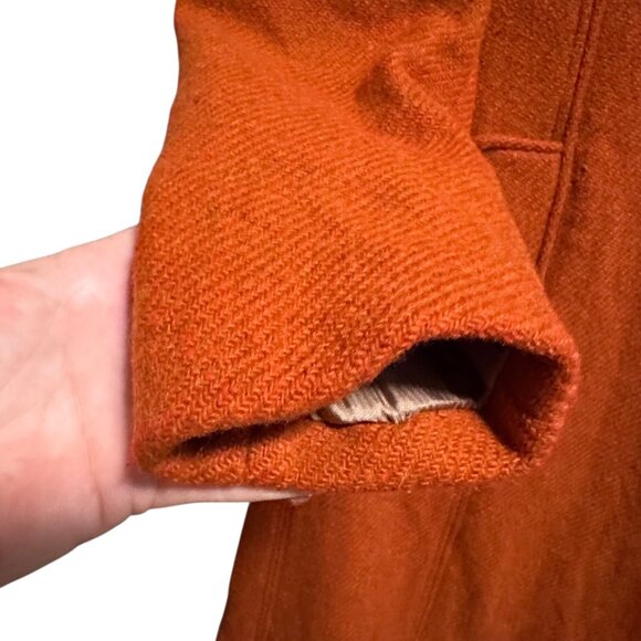 Mondo Di Marco 1970s Vintage Womens Wool Blazer Jacket Medium Orange Retro Lined - Picture 8 of 16
